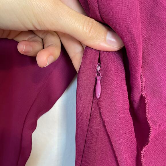 White Fox - Falling to Pieces Long Sleeve Mini Dress in Berry NWT - Picture 13 of 13